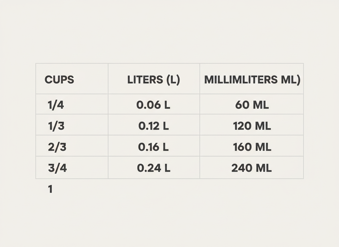 Quick Reference Conversion Table