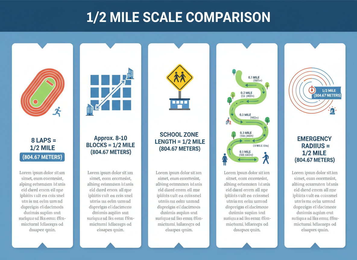 Real-World Examples of 1/2 Mile Distances