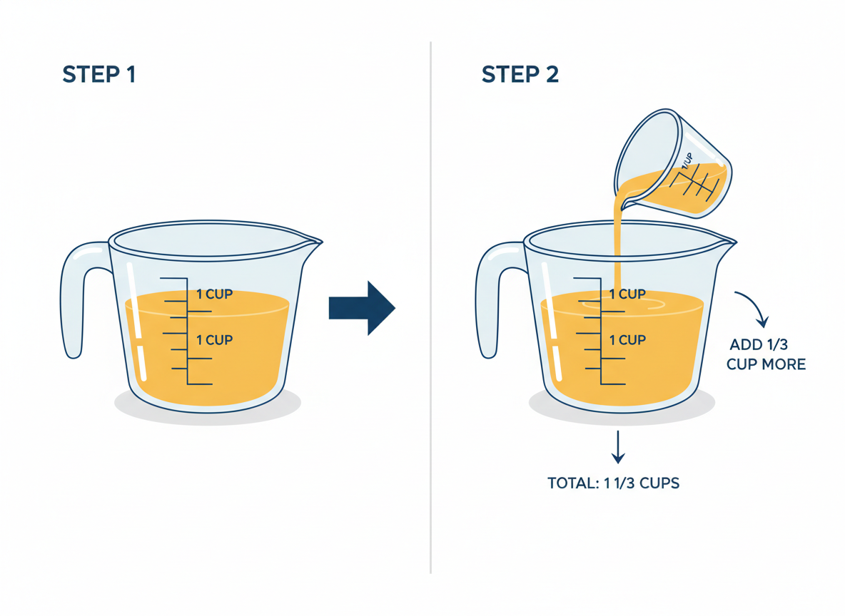 How to Measure 1 1/3 Cup Accurately
