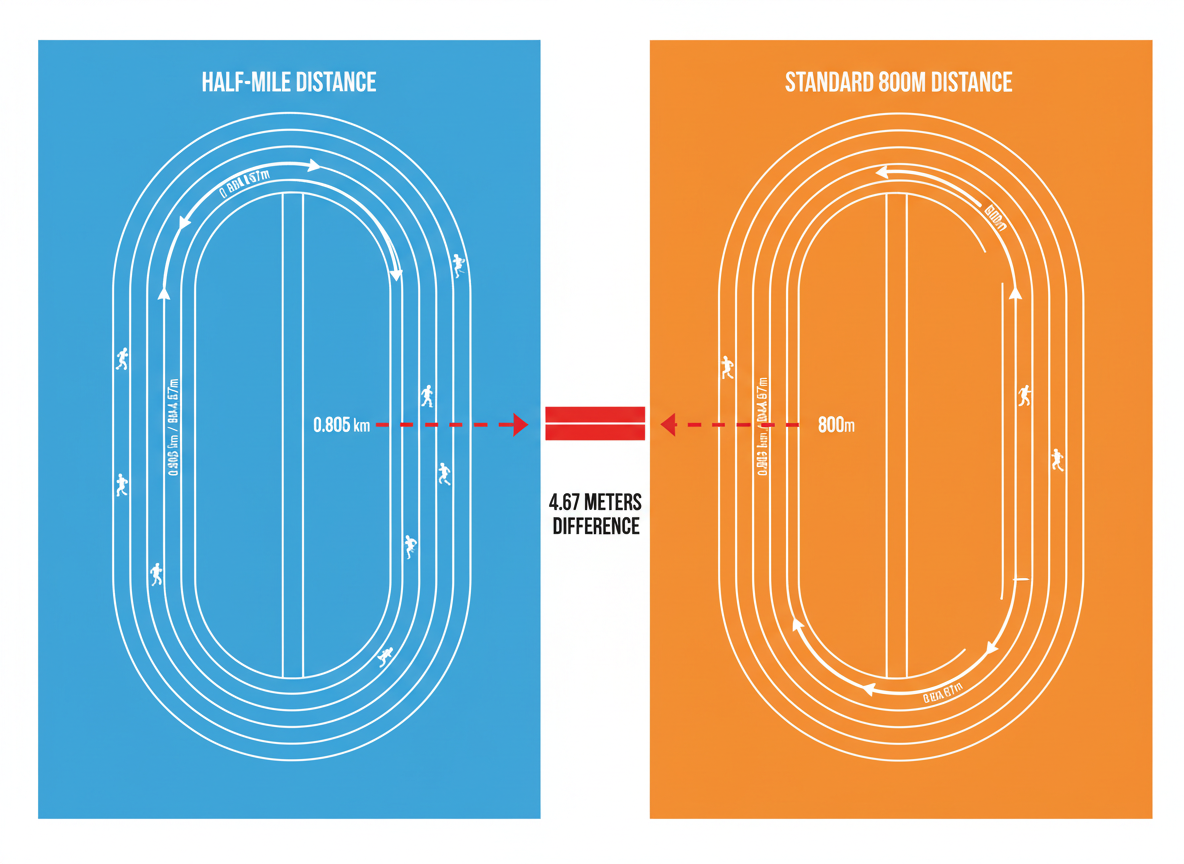 Half-Mile vs 800 Meters: Are They the Same?