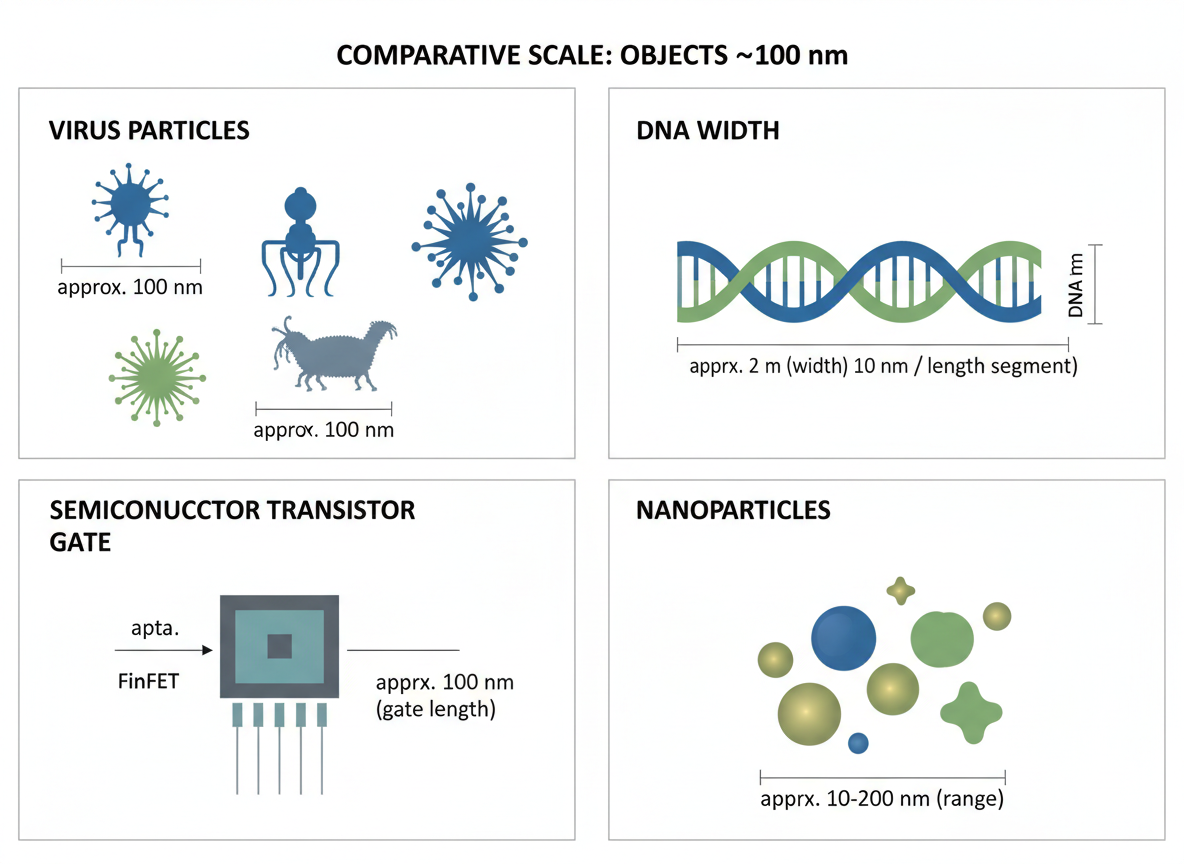 Real-World Context: What Measures 0.1 μm (100 nm)?